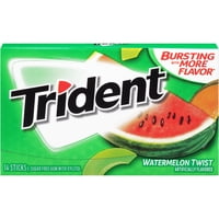 Trident Sugar Free Gum, Watermelon Twist, 14 Pieces