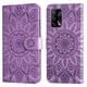 thumbnail image 5 of Funda tipo cartera FOXDOCK para OPPO A74 4G , diseño girasol en relieve, cuero PU, cierre magnético, soporte y tarjetero, 5 of 5