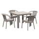thumbnail image 1 of Juego Comedor Terraza Jardín + 4 Sillas Tipo Rattan Gris, 1 of 3