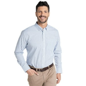 Kotting - Camisa Listada Premium Regular Fit Azul Marino 50