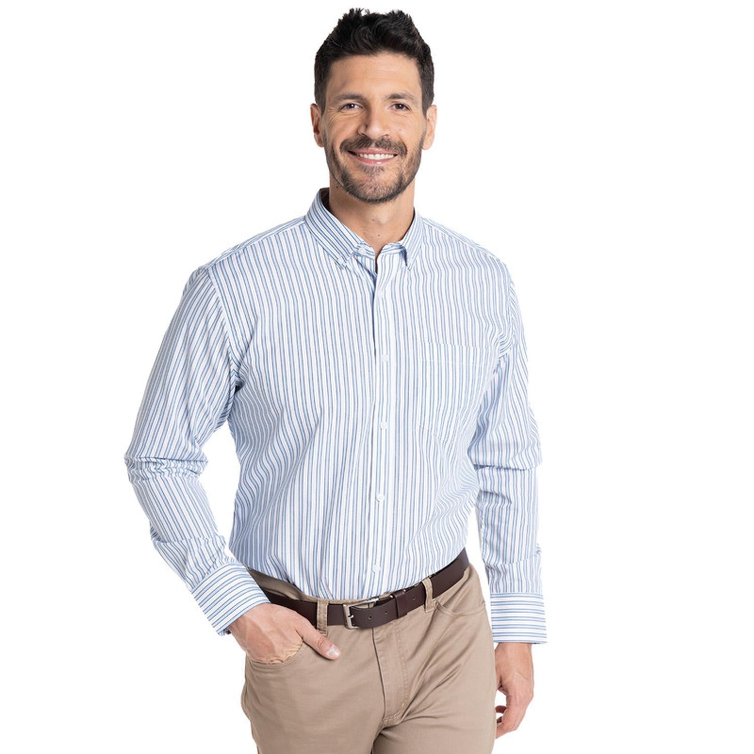 Kotting - Camisa Listada Premium Regular Fit Azul Marino 38