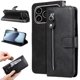 thumbnail image 2 of Funda tipo cartera para iPhone 17 Pro con bolsillo con cremallera y ranuras para tarjetas – Función de soporte Negro, 2 of 5