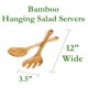 thumbnail image 2 of Juegos de Cubiertos para Ensalada de Madera de Bambú Lipper International 30 cm - 1 Par, 2 of 3