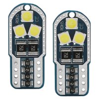 Magideal - 2 Uds W5W T10 194 168/ 6000K /6Smd /Dc12V Bombillas Led Lámpara De Estacionamiento Reemplazo Interior Del Coche Lámpara De Puerta De Señal Automática Luz Roja