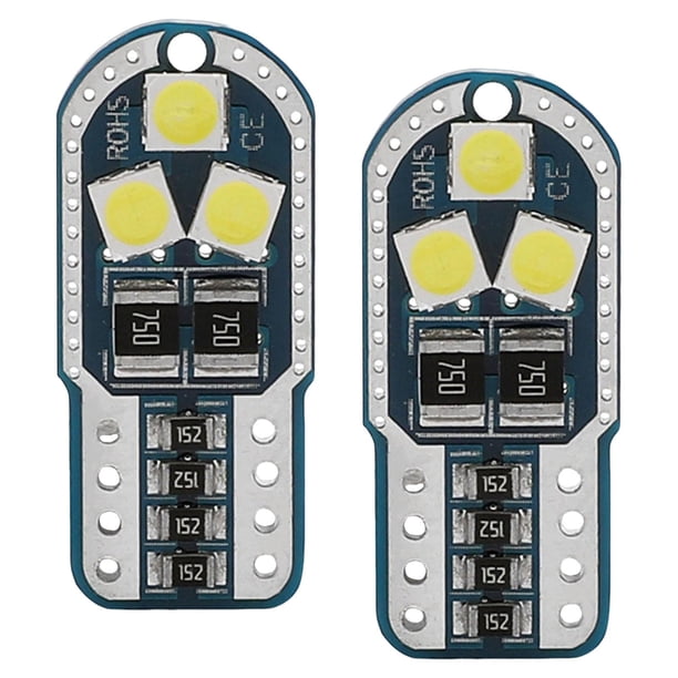 2 uds W5W T10 194 168/ 6000K /6SMD /DC12V bombillas led lámpara de estacionamiento reemplazo Interior del coche lámpara de puerta de señal automática Luz roja