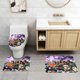 thumbnail image 2 of My Hero Academia 2 Juego de 3 alfombras de baño de coral fleece: tapete de baño + alfombra de inodoro en forma de U + funda de tapa de inodoro en forma de O, 2 of 6