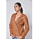 thumbnail image 1 of Chaqueta Cuero Sharo Classic Leather Marrón Chocolate, 1 of 8