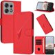 thumbnail image 1 of Funda Cartera Fibra de Carbono para Motorola Edge 50 Pro con Soporte y Cierre Magnético Rojo, 1 of 6