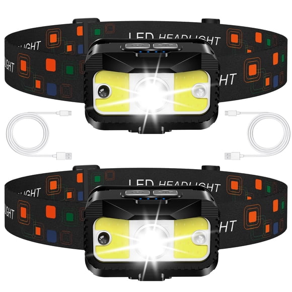 Linterna frontal MIOISY recargable con LED ultrabrillante de 1200 lúmenes