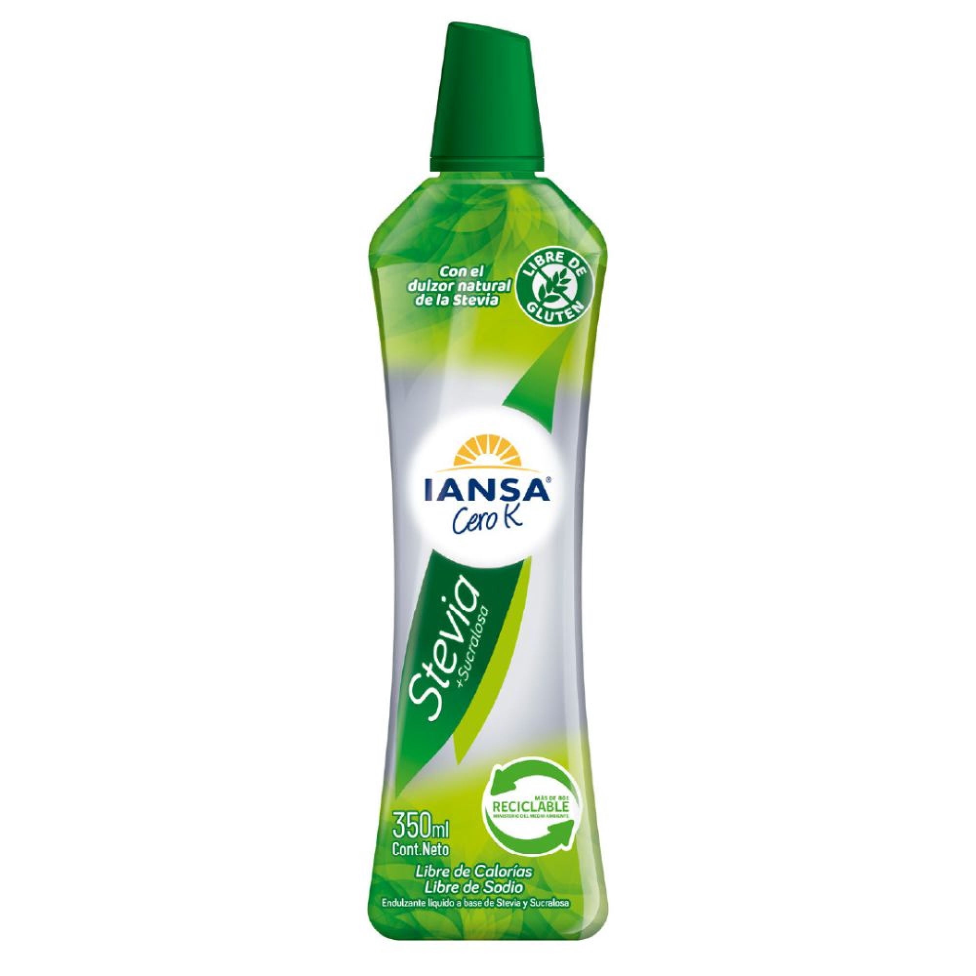Endulzante Líquido Stevia Sucralosa Botella 350 ml Iansa Cero K