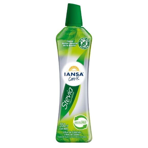 Endulzante Líquido Stevia Sucralosa Botella, 350 ml