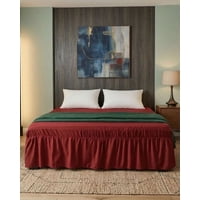 Mylhogar - Faldon De Cama Elasticado Premium Plaza Y Media