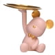 thumbnail image 2 of Figura de oso de resina, estatua de animales, bandeja para servir, decoración moderna para el hogar, organizador de objetos diversos , Rosado, 2 of 5