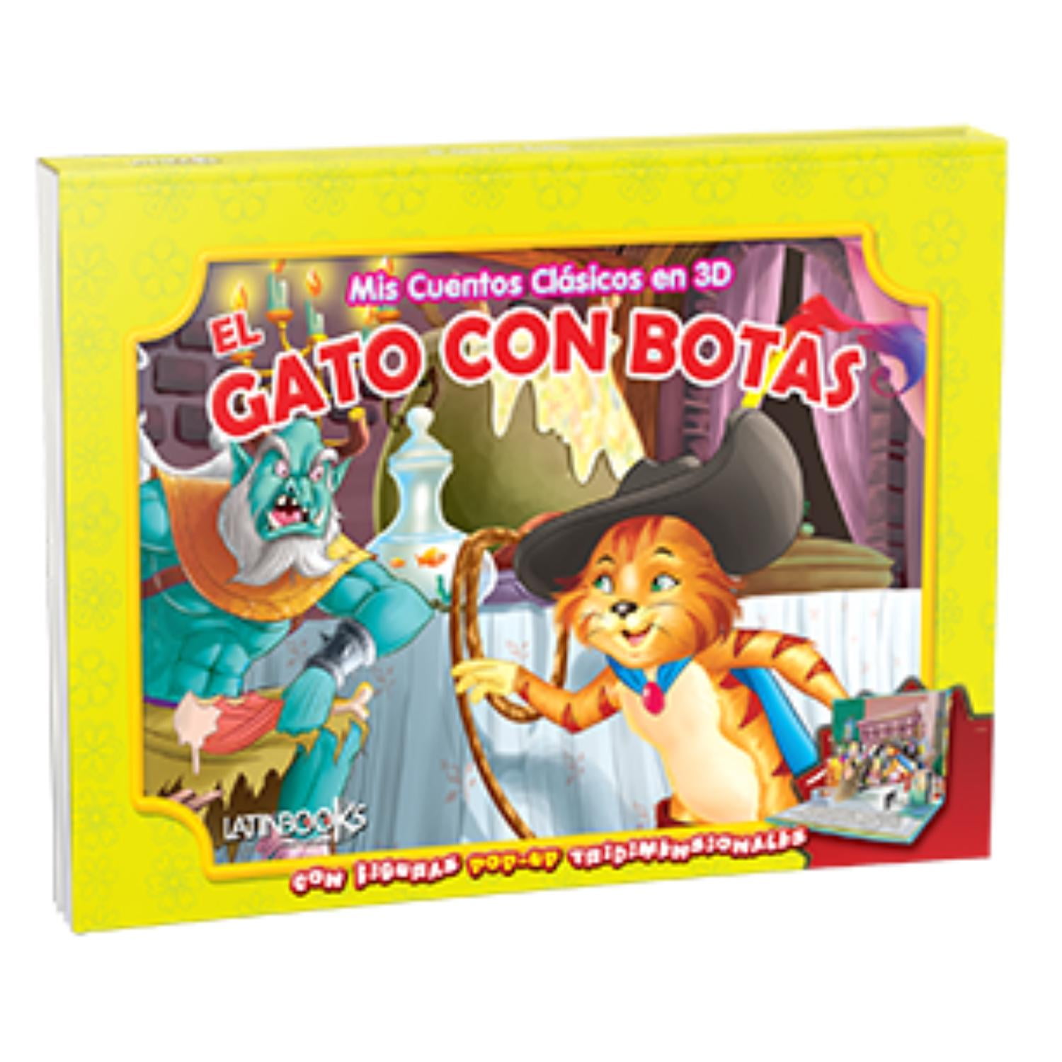 Latinbooks - Mis Cuentos Clásicos En 3d - El Gato Con Botas (pop Up) Blanco