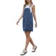 thumbnail image 4 of INSPIRE CHIC Vestido de Peto de Mezclilla para Mujer Casual de Verano Suelto Mono Sin Mangas Vestido Mini de Jean M Azul, 4 of 6