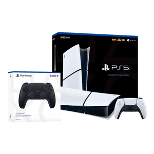 Consola Sony Playstation 5 Slim Edición Digital + Control Dualsense Adicional Midnight Black