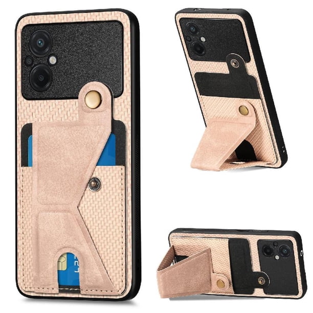 Funda Resistente para Xiaomi Poco M5 4G con Tarjetero y Soporte, Diseño Magnético Blanco