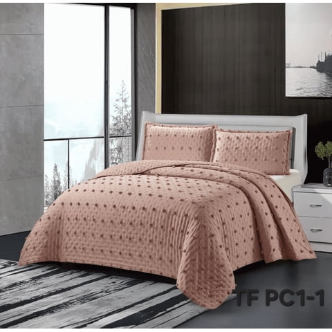 Ttodostore - Cubrecama De Verano King Semi Acolchado Diseño Puntos