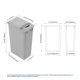 thumbnail image 4 of Cubo de basura Dowell para cocina y baño, 47 L, gris, paquete de 2, 4 of 9