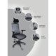 thumbnail image 5 of Silla Escritorio Livia - Negro, 5 of 5
