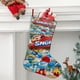 thumbnail image 2 of Los Pitufos Tema: Calcetines de Navidad, fino lino blanco para colgar en escaleras y chimenea, decoración navideña para el hogar, regalo de Navidad. 54cm × 38cm, 2 of 5