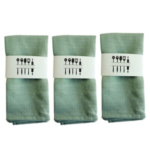 Magideal - Servilletas De Tela Reutilizables De 3 Piezas, Mantel Individual Para Mesa De Comedor, Alfombrilla Para Mesa, Alfombrilla Para Fiesta, Restaurante, Verde