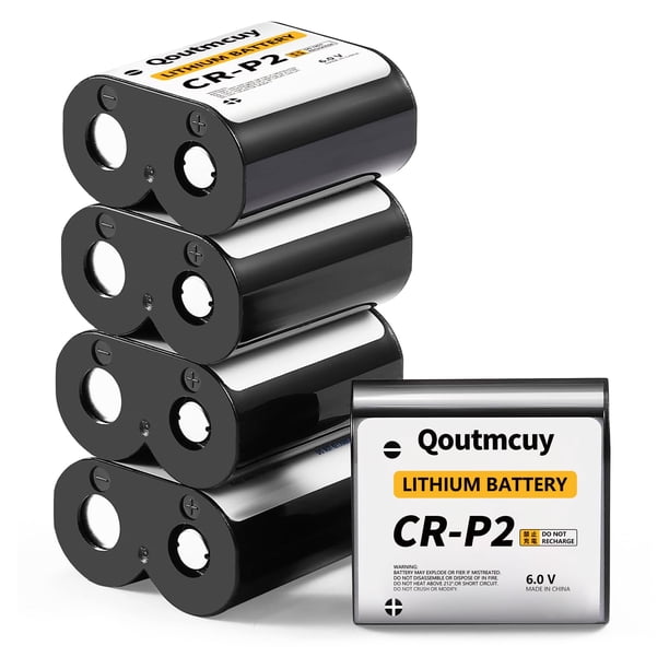 Qoutmcuy 6V 1600mAh Baterías de Litio CR‑P2 para Fotografía (2026 Nueva Versión Mejorada, Pack de 5) | Reemplazo Perfecto para 223A, 2CR‑P2, EL223AP y DL223A