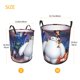 thumbnail image 5 of Baymax Cesta de lavandería de gran capacidad redonda con asa, bolsa para ropa sucia plegable, almacenamiento para dormitorio, baño y lavadero 44x35 cm, 5 of 6