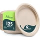 thumbnail image 1 of Platos compostables Alitte de fibra de caña de azúcar de 9" - 125 unidades, 1 of 6