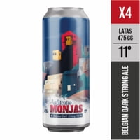 Anfiteatro - Pack X04 Monjas, 11° (Dark Belgian Strong Ale) - Cerveza Artesanal Valparaiso - 475 Ml