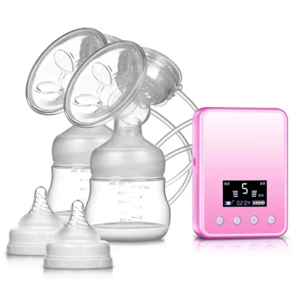 Extractor de leche atomático doble recargable con chupetes