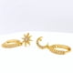 thumbnail image 2 of Aros Luna, Estrella Y Sol, Plata 925, Chapado En Oro 18K, 2 of 3