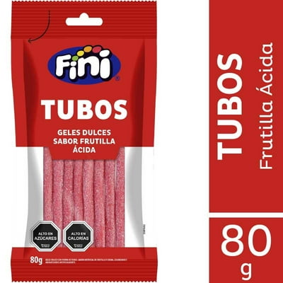 Tubos Frutilla Ácida 80 G Fini