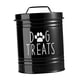 thumbnail image 4 of Contenedor De Almacenamiento De Comida Para Mascotas, Tarro De Metal Para Galletas De Perros, Para Cocina, Oficina, Perros Y Gatos, Color Negro, 4 of 5
