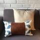 thumbnail image 2 of Cojin Decorativo Ecocuero Azul Y Beige 50X30 Relleno, 2 of 3