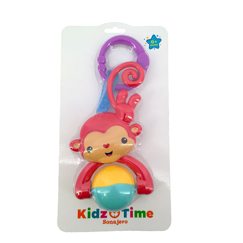 Sonajero Con Forma De Mono Rojo Kidz Time