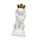 thumbnail image 3 of Figura Decorativa De León Con Corona Para Mesa, 5,7 Pulgadas De Alto, Para Hoteles, Versátil, Color Blanco, 3 of 3