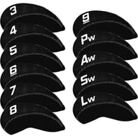 Xusx111 - Golf 11Pcs/Set Tapa De Cabeza De Hierro De Neopreno Set Bandera Protector Del Club De Golf Negro Protector Del Club De Golf