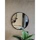 thumbnail image 2 of Espejo Circular 60 Cm , Marco Metal Cepillado, negro, 2 of 5