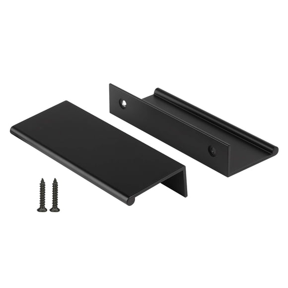 Tiradores para gabinete Peaha de aluminio negro de 76 mm, paquete de 5
