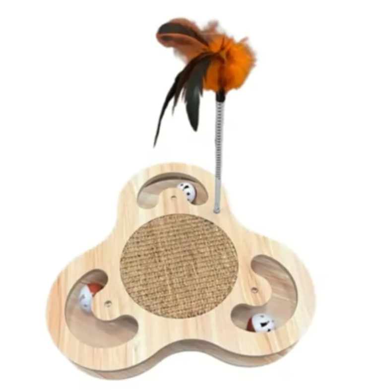 Genérico - Juguete Rascador Para Gato De Madera