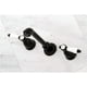 thumbnail image 3 of Faucet Kingston Brass Bel-Air - Soporte de pared con 2 manijas, color negro mate, 3 of 5
