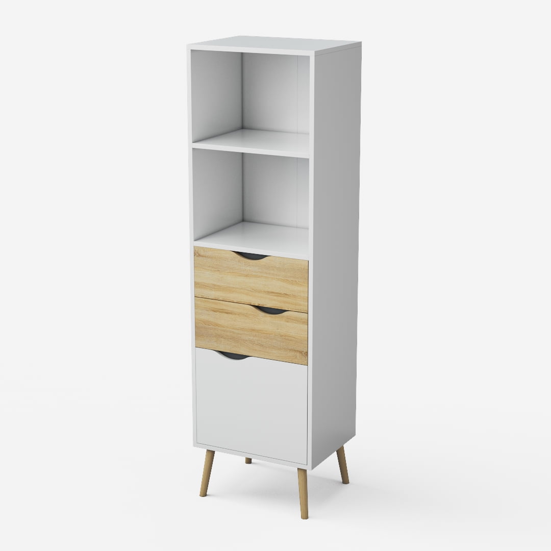 Relan - Estante Librero Top Living Gotemburgo Nórdico Con Cajones