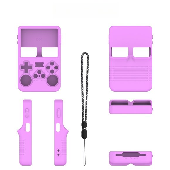 Funda de silicona para consola R36S Funda de piel suave Cubierta Protectora Funda Antiarañazos Protector Juego Accesorios-Pequeño morado