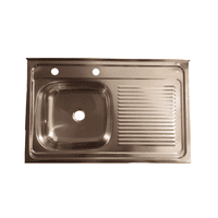 Cubierta Lavaplatos Sobreponer 80Cm + Sif/Des Derecho