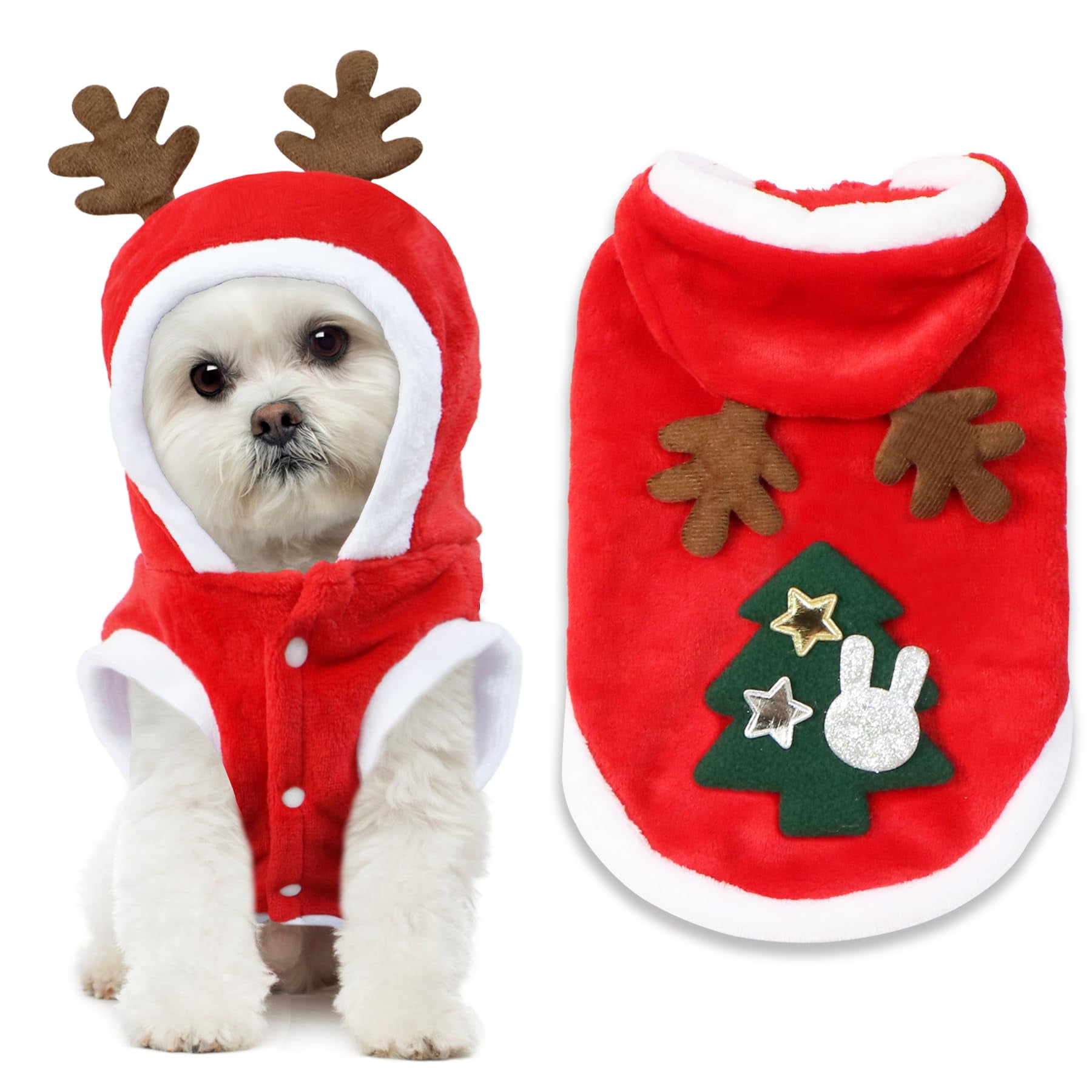Xusx111 - Disfraz De Navidad De Perro De Mascota, Outfit De Navidad De Perro Ropa De Perro Para Pequeño Y Medio Traje Cálido Y Festivo (l)