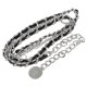 thumbnail image 1 of Unique Bargains 1 Pc Cadena de Cintura Moda Cordón de Cintura Ajustable para Mujeres Negro Tono Plateado, 1 of 6