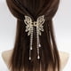 thumbnail image 3 of Elegant Faux Pearl Tassel Butterfly Hair Claw Clip with Strong Hold Grip for Thick Hair - Non-Slip Hair Jaw Clip for Women, 3 of 5