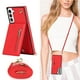 thumbnail image 1 of Crossbody Wallet Case Case For Samsung Galaxy S23 S22 Plus Note 20 Ultra With Card Slot Holder, Magnetic Flip Folio Purse Case, PU Leather Zipper Handbag With Detachable Lanyard Strap, 1 of 3