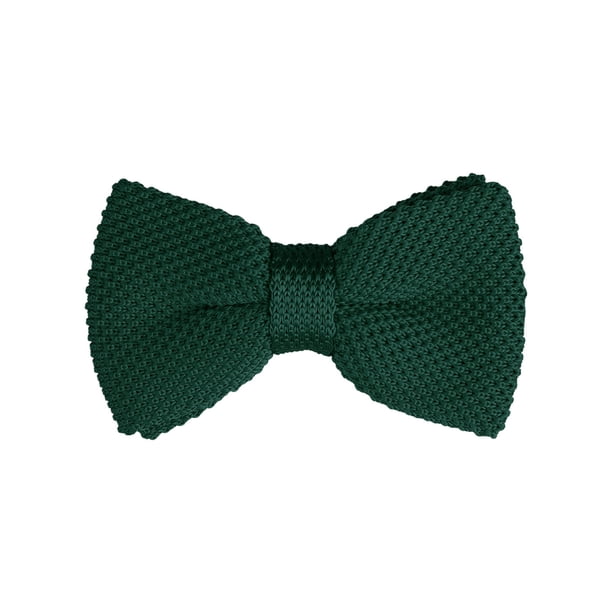 INSPIRE CHIC Corbatas de Moño Pre-atadas para Hombre Correa Ajustable Color Sólido Pajarita Tejida Verde Oscuro